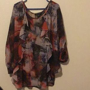 Red and black multi colored shirt💋